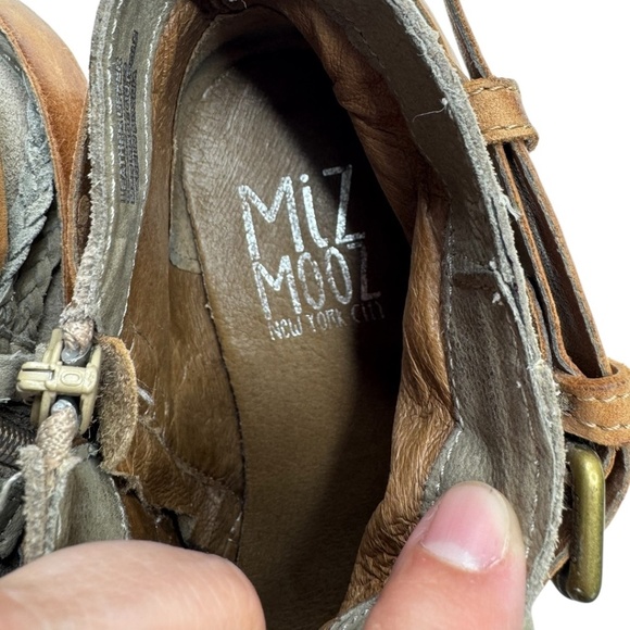 Miz Mooz Taupe and Brown Ankle Booties - Picture 8 of 9